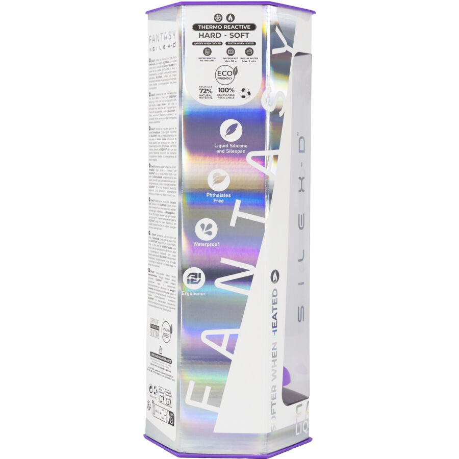 SILEXD - DREAMY DILDO FANTASY LIQUID SILICONE THERMOREACTIVE VIOLET 18.5 CM