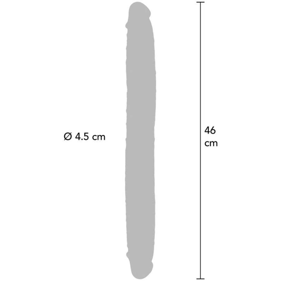 GET REAL - DOUBLE-ENDED SILICONE DILDO CARAMEL 46 CM
