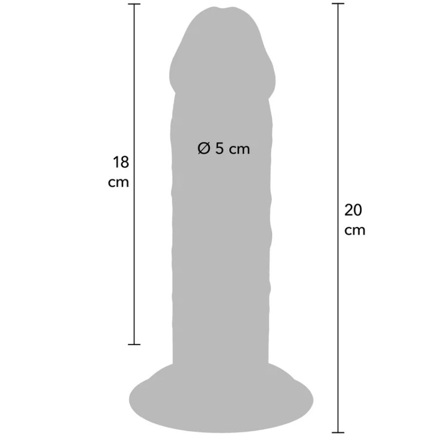 GET REAL - DELUXE THICK DOUBLE-DENSITY TPE DONG 20 CM
